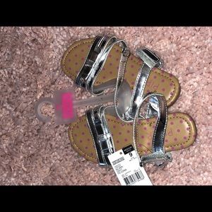 Brand new silver sandals